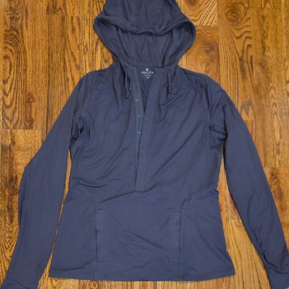 Athleta Jackets & Blazers - Women's Deep Blue Hooded Jacket